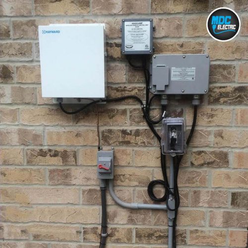 Pool wiring installation in Aurora Ontario by MDC Electric